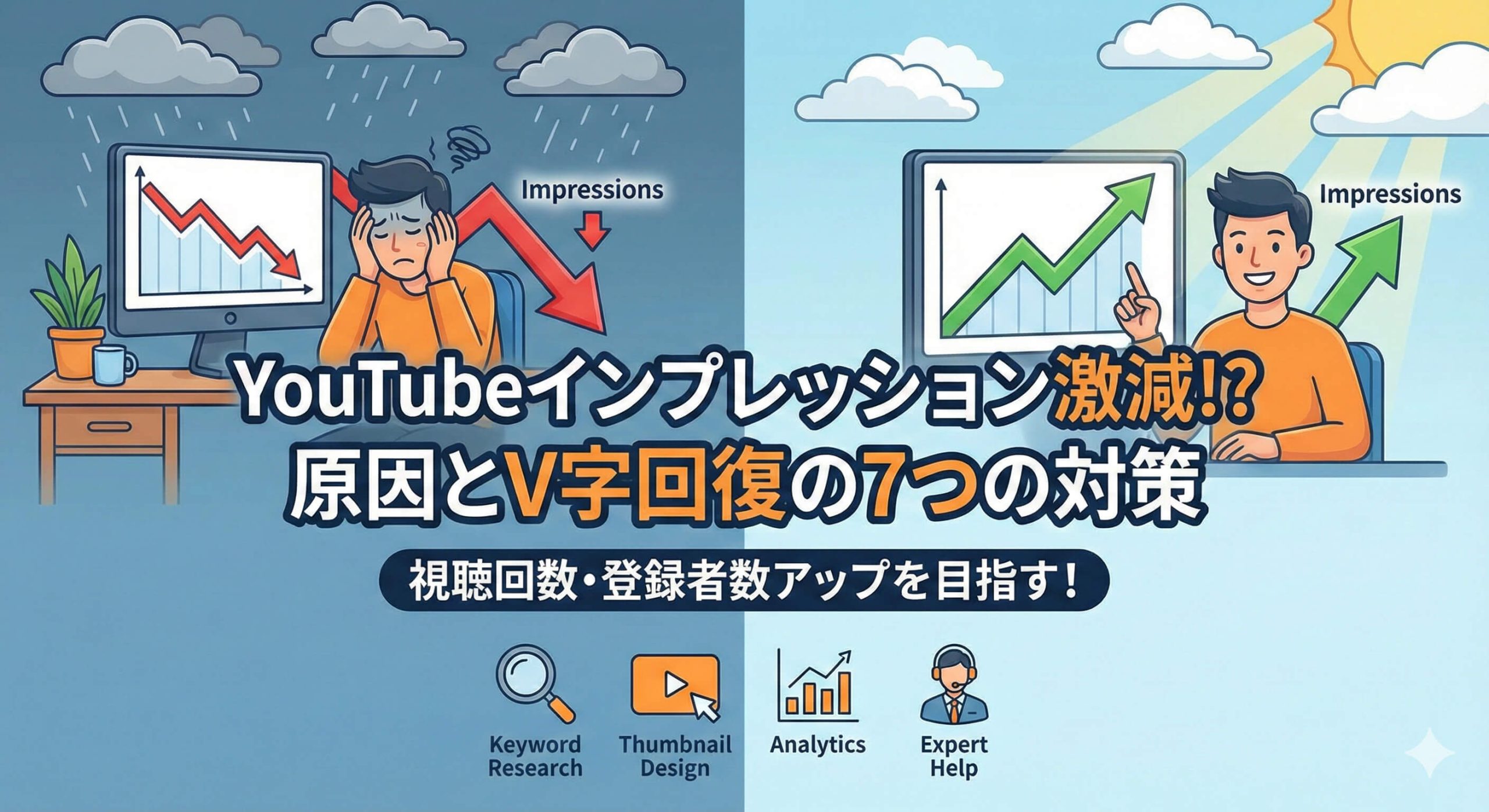 YouTubeインプレッションが急に減った？原因究明と効果的な改善策
